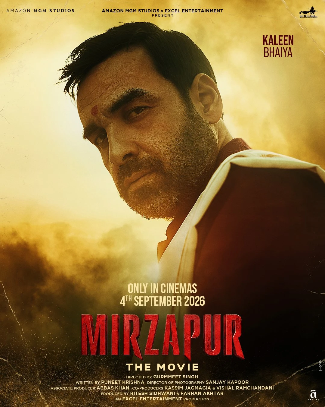 MIRZAPUR MOVIE RELEASING ON SEPTEMBER 4 TH 2026 . 
