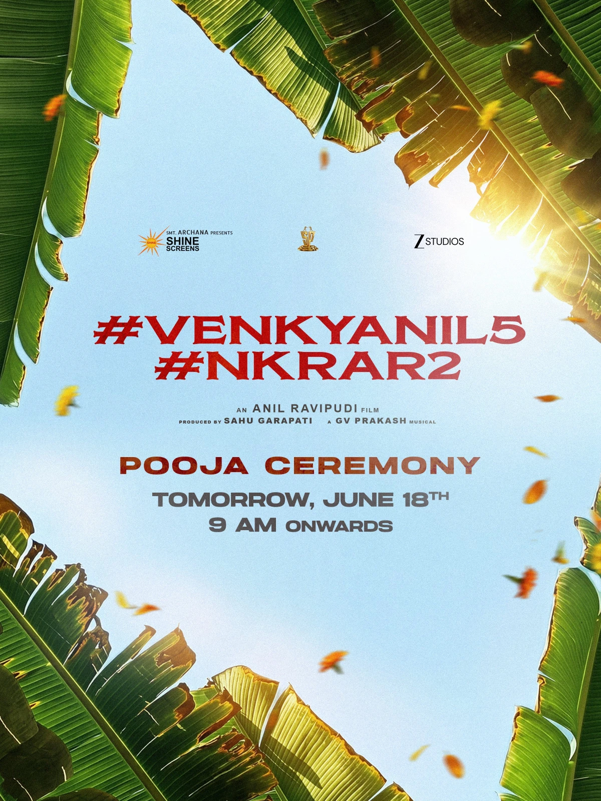 ANIL RAVIPUDI NEXT FILM POOJA CEREMONY BEGINS TOMORROW  !!! 