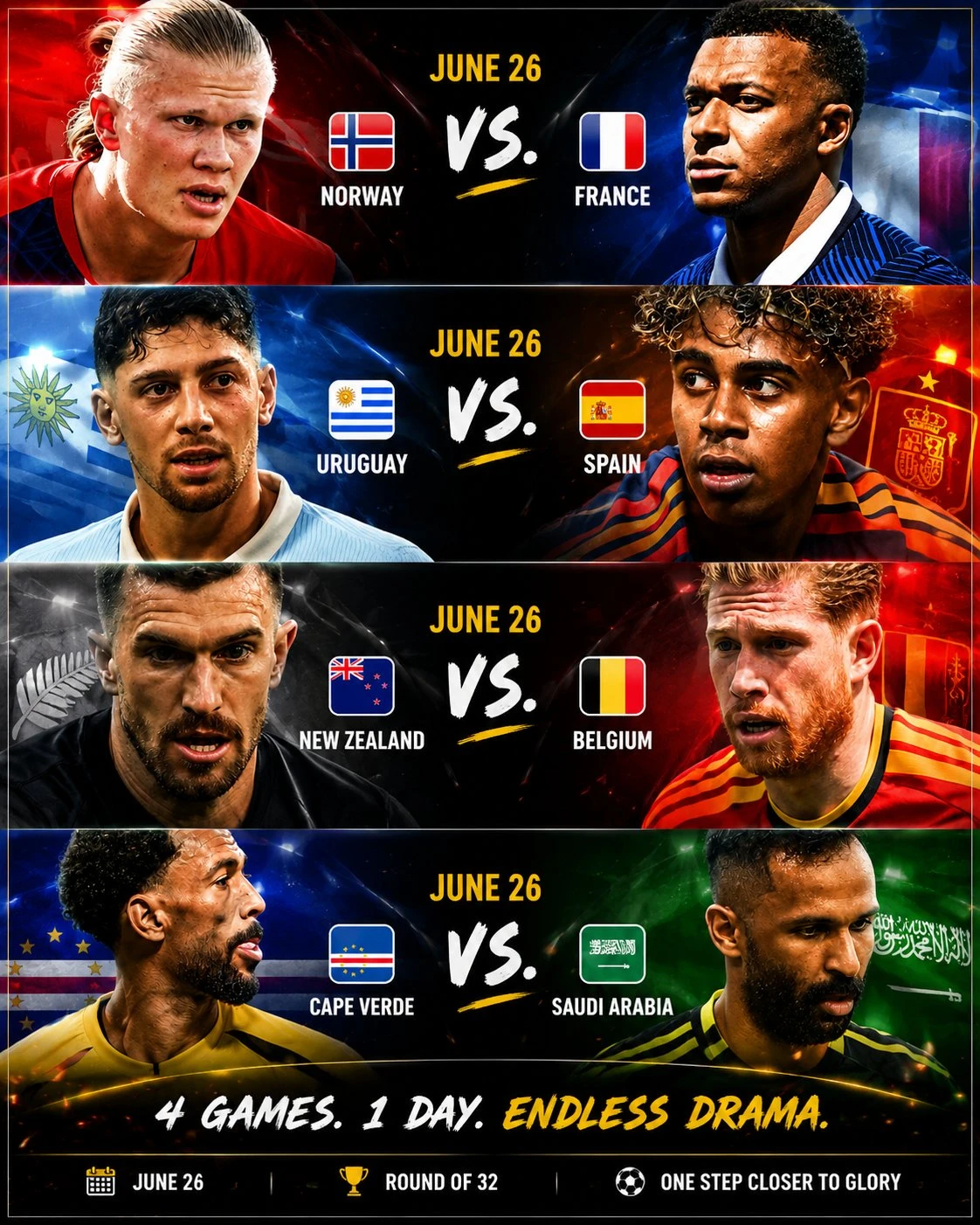TODAY'S FIFA WORLD CUP MATCHES 