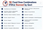 INDIA BANNED 16 FIXED DOSE COMBINATION