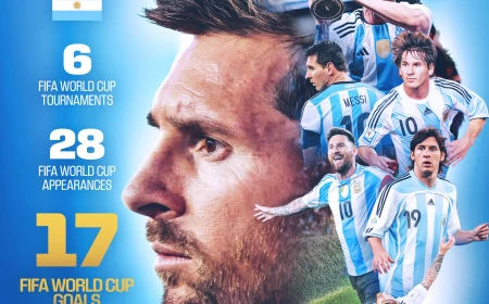 MESSI HITS 18 WORLD CUP GOALS.