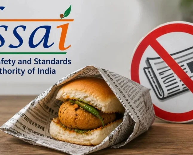 Maharashtra BANS SERVING FOOD IN NEWSPAPER. 