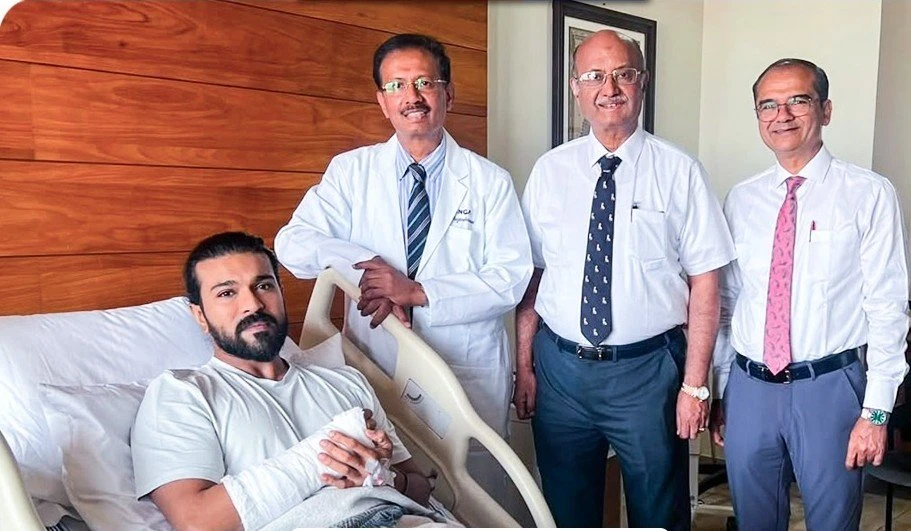 RamCharan successfully undergoes right wrist surgery at Ganga Hospital, Coimbatore 