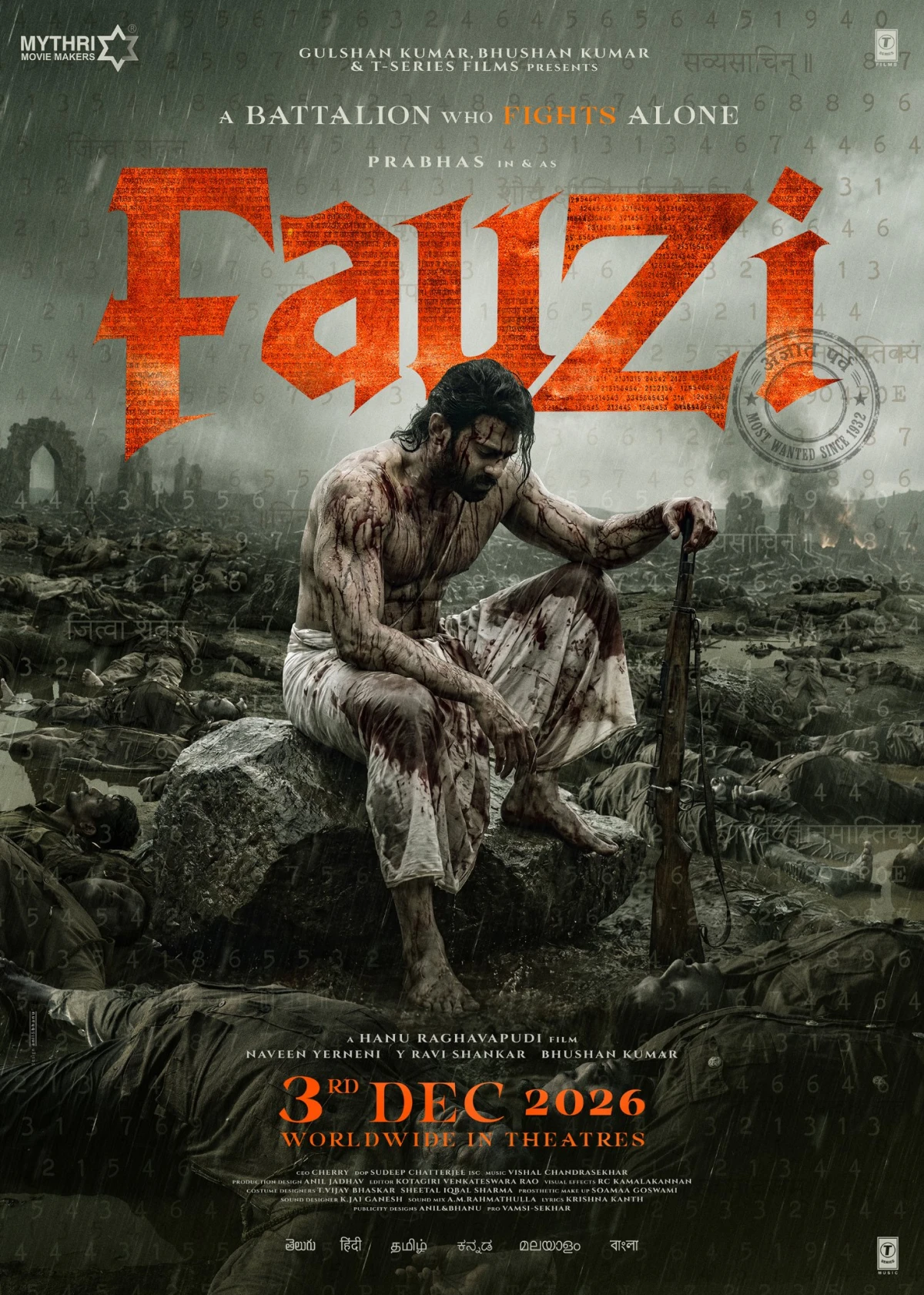 REBEL STAR PRABHAS FAUZI RELEASING ON DECEMBER 3 RD 2026 . 