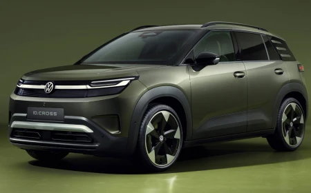 It’s VW’s new compact electric SUV concept, shown in this matte olive green shade.