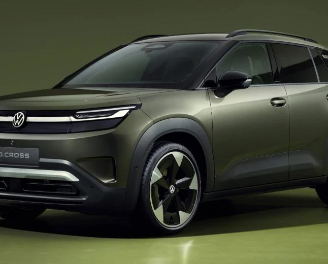It’s VW’s new compact electric SUV concept, shown in this matte olive green shade.