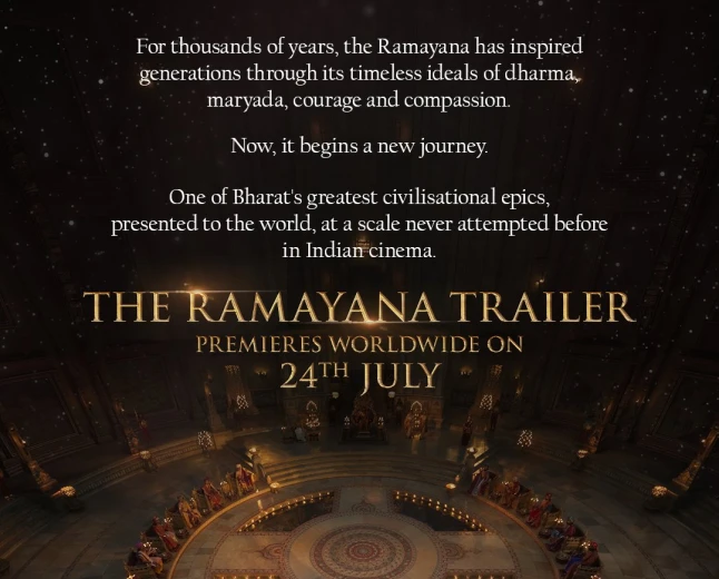 RAMAYANA TRAILER LAUNCH ON JULY 24 TH 2026 