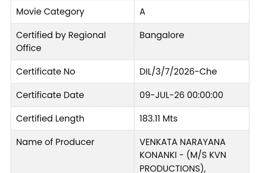 Jananayagan CENSOR REPORT 